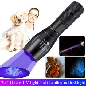 2x UV LED Flashlight Ultra Violet Blacklight Hunting Light Torch Blood Tracking (Option: A)