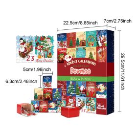 Christmas Advent Calendar Puzzle Toy, Creative Surprise Christmas Countdown Calendar Puzzle Gift Box For Holiday Party Favors (Option: 898)
