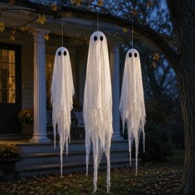 Halloween Decorations Outdoor 3 Pack Larger Pre-Assembled Hanging Ghosts (Option: White)