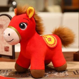 20/30/40cm 2026 Year of The Horse Plush Mascot New Year Mascot Horse Plush Toys Decor Festival Gift (Stand,20cm/7.8'') (Option: 15cm)