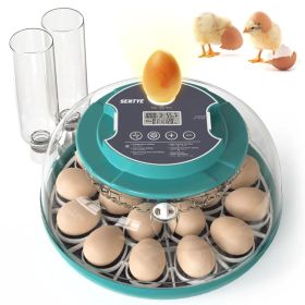 Automatic Egg Incubator for Hatching Eggs with LED Temperature Display, Humidity Control & Egg Turner, Clear Lid Incubator for Chicken, Quail & B (Option: 18 Eggs)