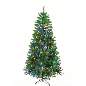 Artificial Christmas Tree, Colorful Lights, Green (Option: 6FT)