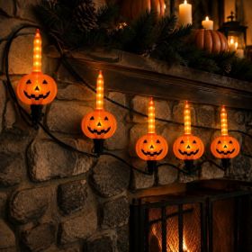 7.5FT Halloween Pumpkin Bubble Lights With Shatterproof Pumpkin Lights Vintage Plug In Halloween String Lights Waterproof For Indoor Outdoor Porc (Option: Orange)