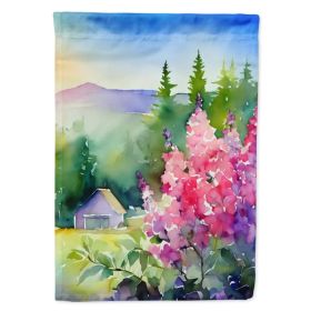 Idaho Syringa in Watercolor House Flag Large Porch Sleeve Pole Decorative Outside Yard Banner Artwork Wall Hanging, Polyester, House Size, Multic (Option: Default)