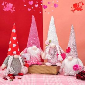 St.Patrick's Day Gnome Plush Elf Decorations - 4PCS Handmade Green Irish Gnome Scandinavian Tomte Leprechaun for Home Decor/Table Ornament (Option: Red)