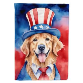 Golden Retriever Patriotic American Garden Flag Mailbox Flag Decorative Yard Flag Banner Outside Patio Artwork Yard Flower Beds, Garden Size, Mul (Option: Default)