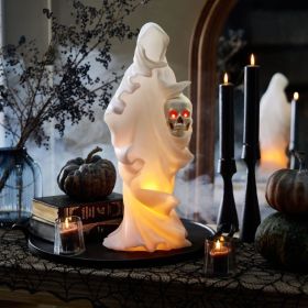Hauntingly Beautiful Ghost Figurine Skeleton Halloween Decorations (Option: White)