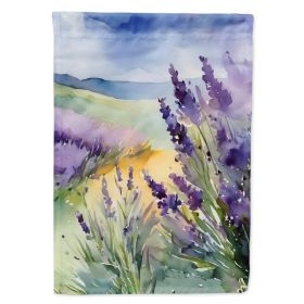Lavender in Watercolor House Flag Large Porch Sleeve Pole Decorative Outside Yard Banner Artwork Wall Hanging, Polyester, House Size, Multicolor (Option: Default)